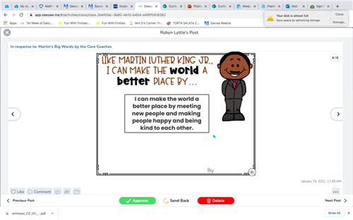 attaching different work samples my students completed during Black History Month and Martin Luther King Jr.'s birthday.   
